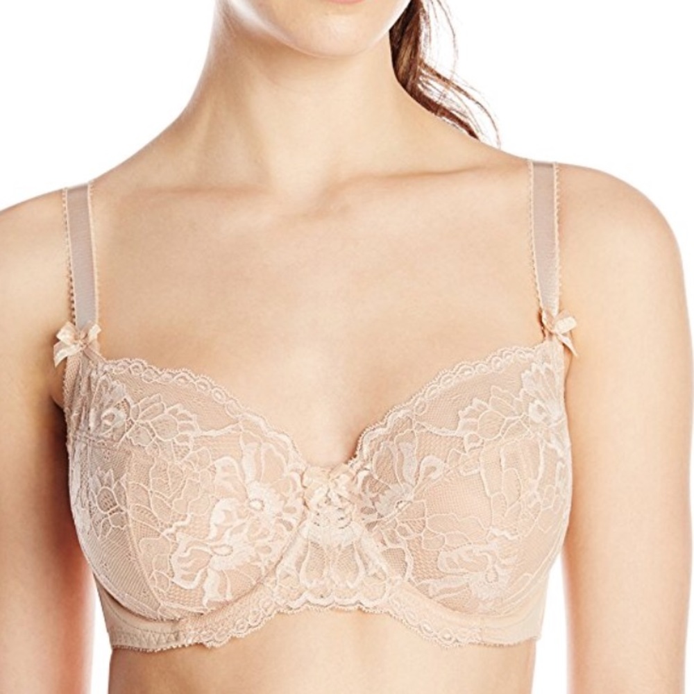 NEW 38J Parfait 7402 Nude Lace Unlined Sofia Bra